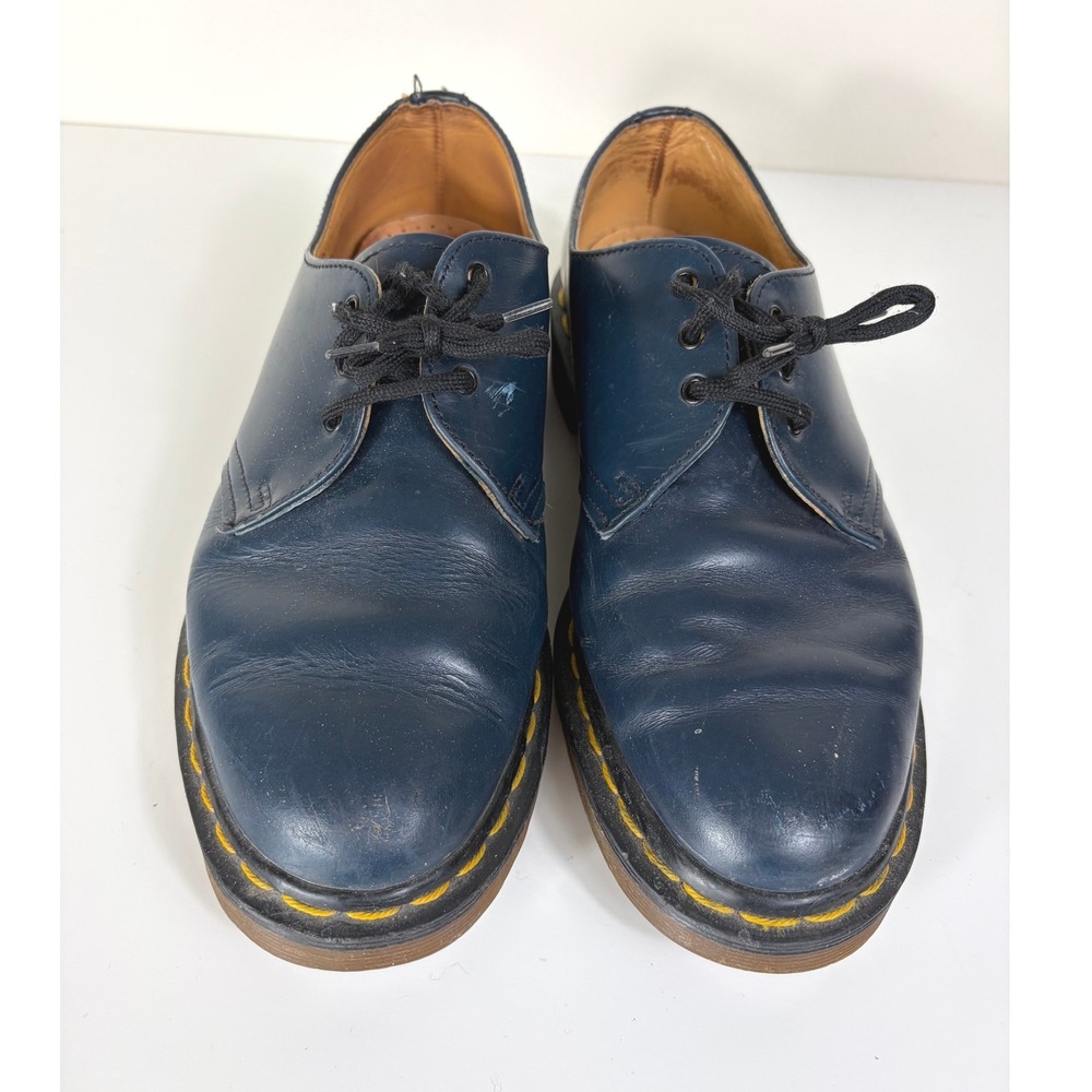 Doc‎ Martens Vintage Made In England 1461 Oxford Smooth Navy Leather UK 6 US 8